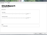 Les différents screens du driver Fanatec