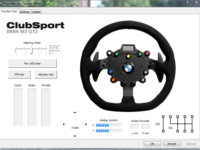 Les différents screens du driver Fanatec